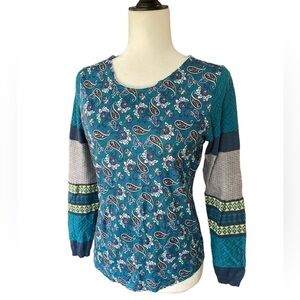 Sundance Top Embroidered Long Sleeve Shirt Sweater Sleeve Boho Women’s SP